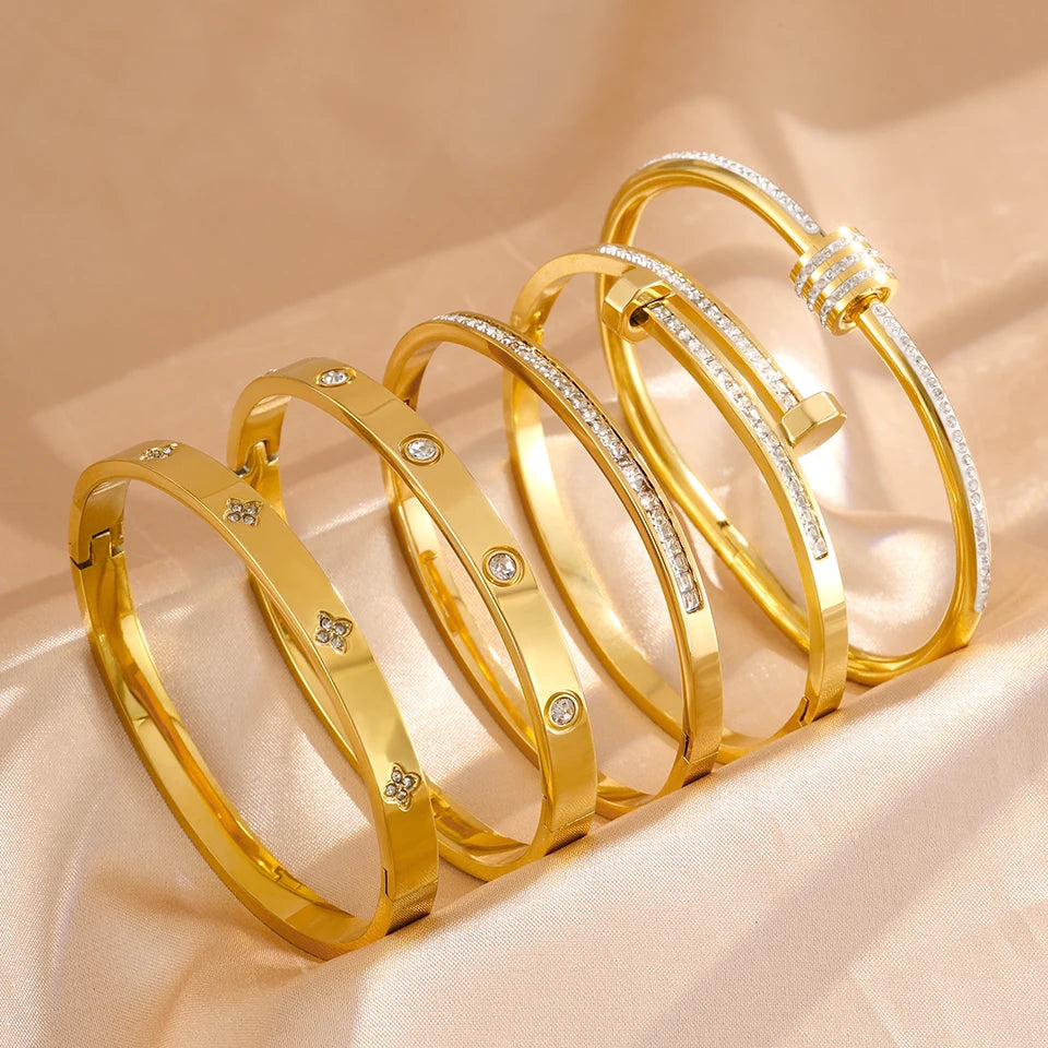 Titanium Steel Stacked Bracelet